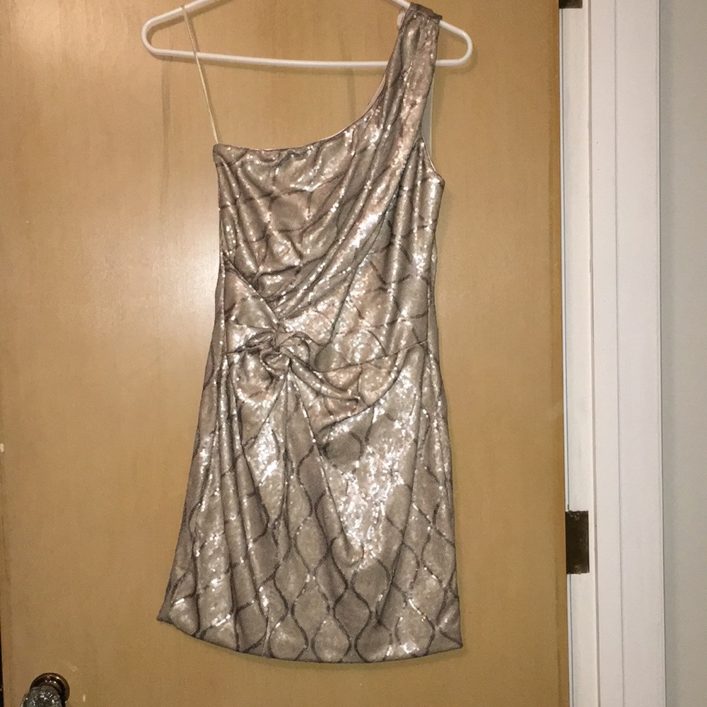 Gold sequin dress